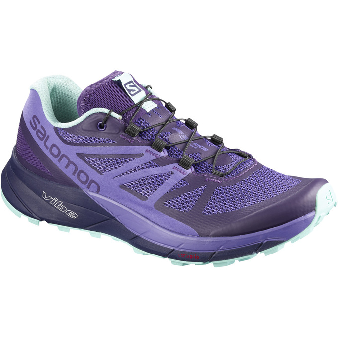 Salomon Singapore Womens Trail Running Shoes - SENSE RIDE W Lavender | 05637-XBVF